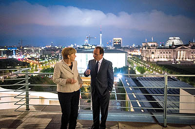 دیدار رهبران دو قطب اصلی یورو