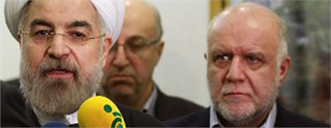 زنگنه به روحانی درباره سقوط قیمت نفت گزارش داد