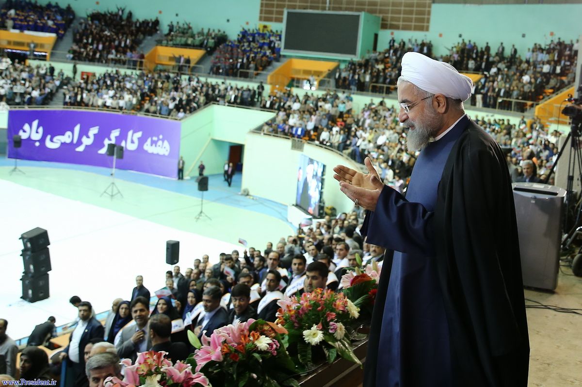 گزارش تصویری از جشن بزرگ کارگری با حضور روحانی