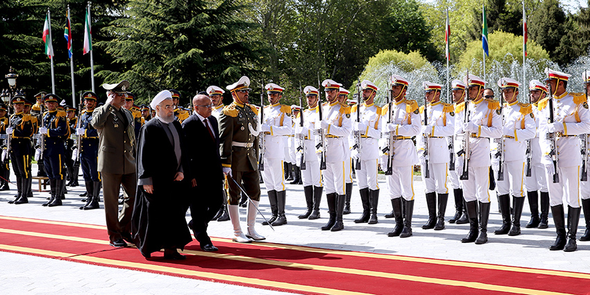 مراسم استقبال رسمی دکتر روحانی از رییس جمهوری آفریقای جنوبی