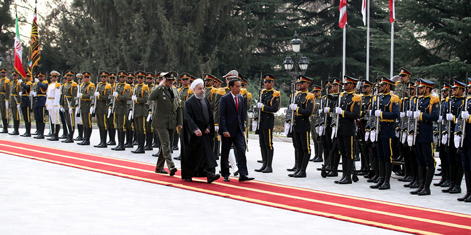 استقبال رسمی دکتر روحانی از رییس جمهوری اندونزی