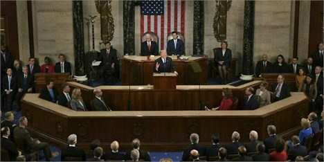 اشارات ترامپ به ایران در نخستین نطق سالانه در کنگره