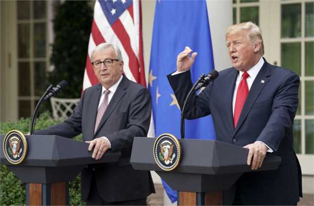 توافق ترامپ و رئیس کمیسیون اروپا برای حل مناقشات بر سر تعرفه‌ها