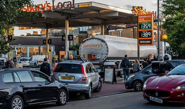 قیمت بنزین و گازوئیل در انگلیس رکورد زد
